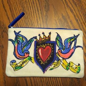 Brighton Zip Pouch BIRDS Hearts 2019 Love Of Art